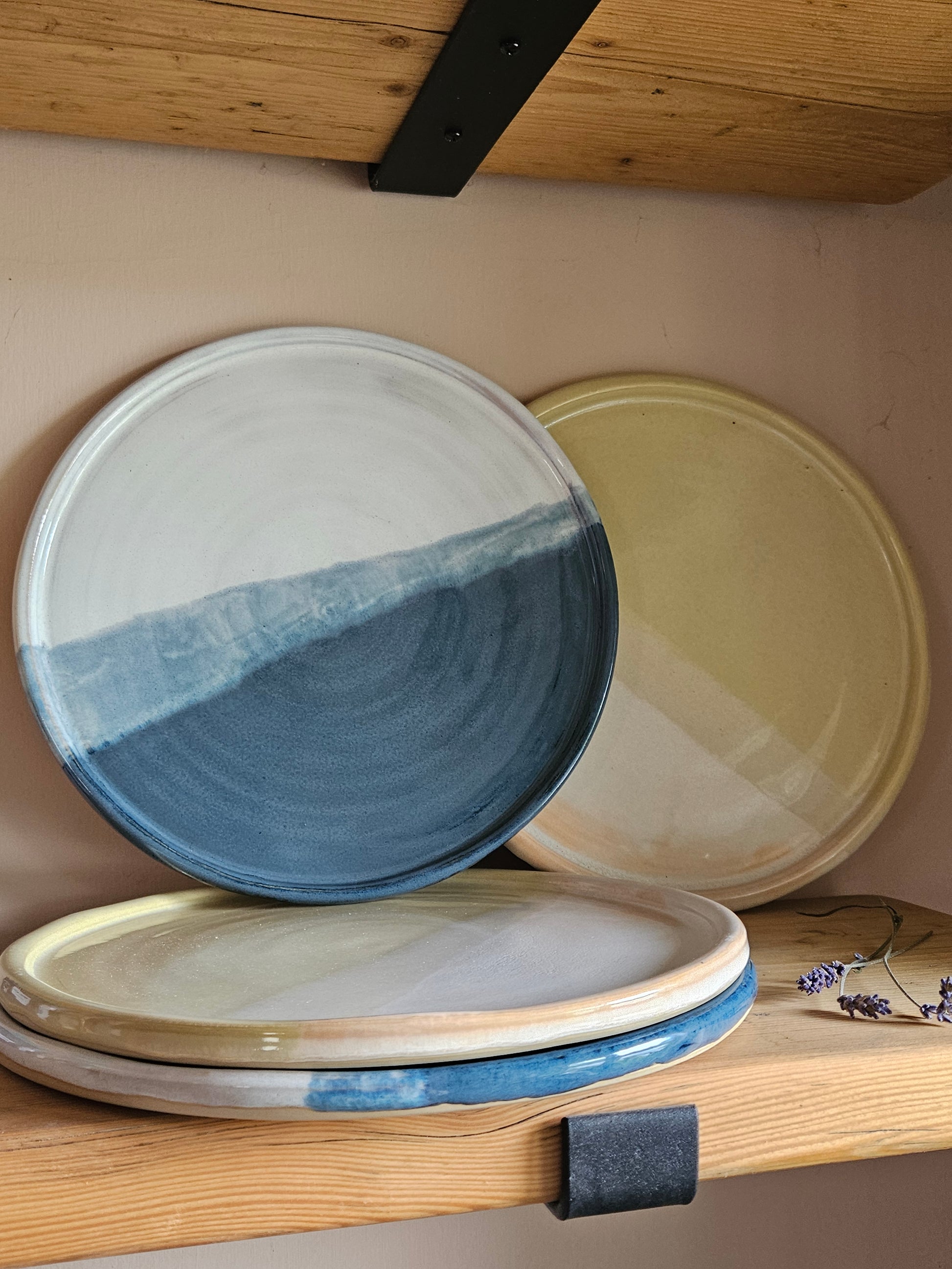 Blue and White Dinner Plate